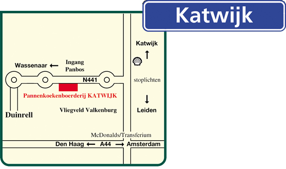 Route Pannenkoekenboerderij Katwijk